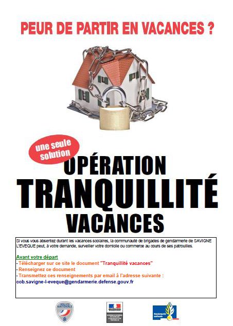 Opération tranquilité vacances